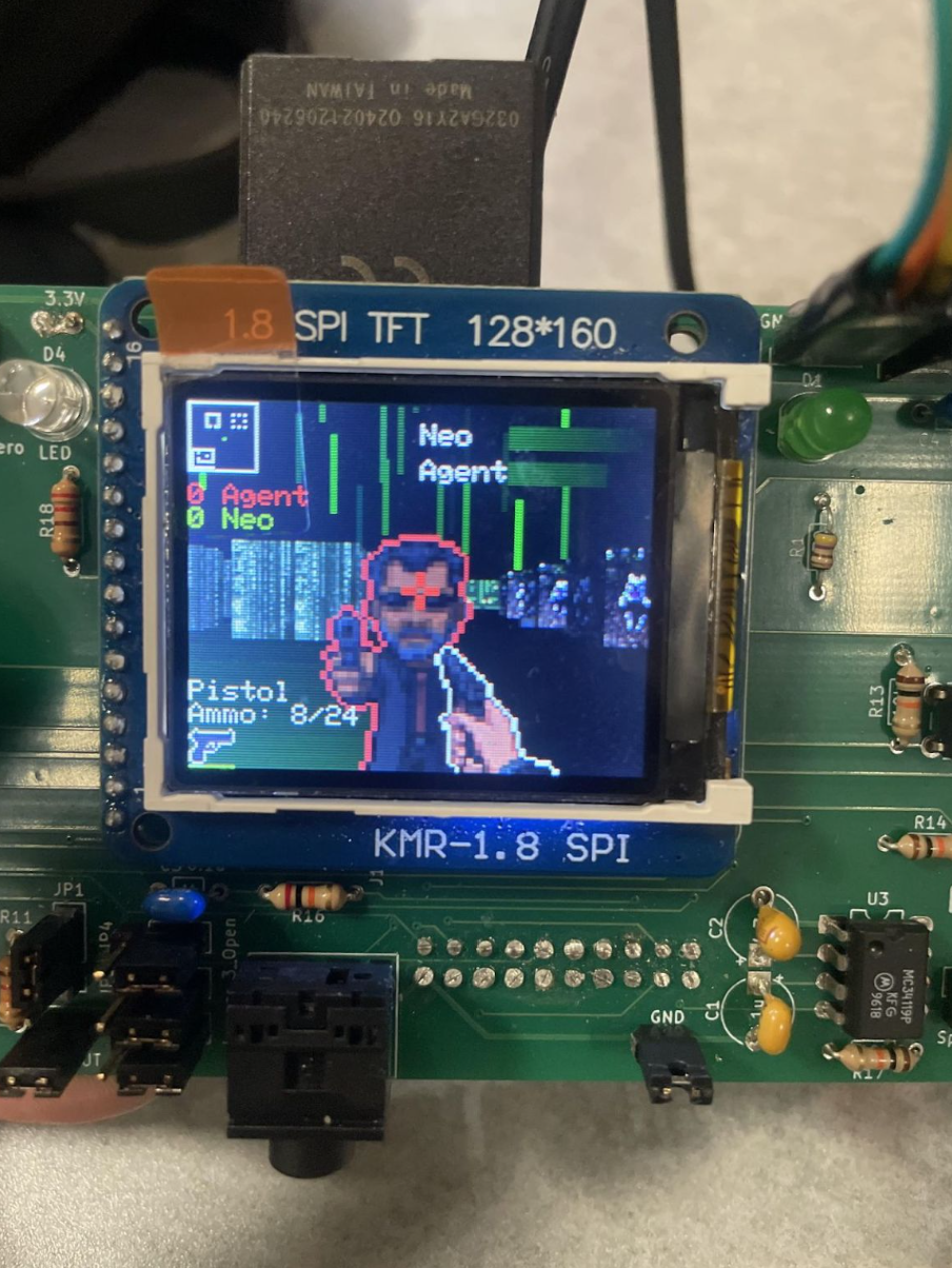 Running with the case off, PCB exposed.
